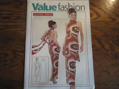 VALUE FASHION PATTERNS  "MATRIC DRESS" SIZES 8, 10, 12 14, 16