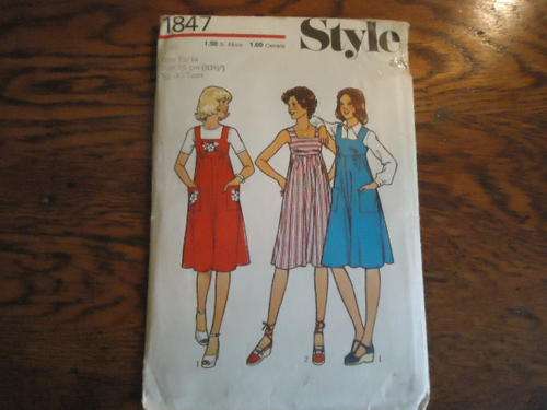 STYLE PATTERNS 1847 YOUNG JUNIOR TEEN SIZES: 13/14  BUST 33 1/2" OOMPLETE