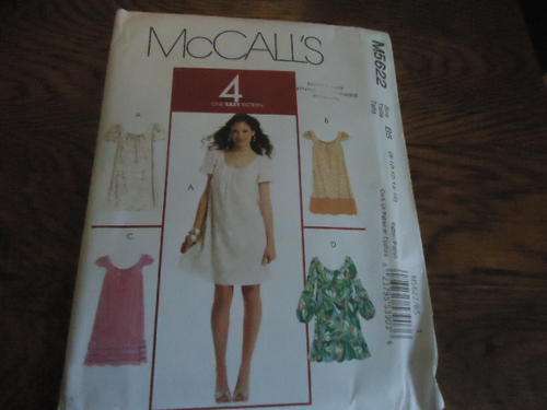 McCALL'S PATTERNS - M5622- SIZE = B5 = 8 + 10 + 12 + 14 + 16- COMPLETE AND UNCUT
