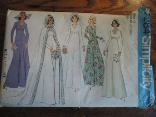 SIMPLICITY PATTERNS 7284 MISS SIZE 12 BUST 87 CM - COMPLETE 'WEDDING"