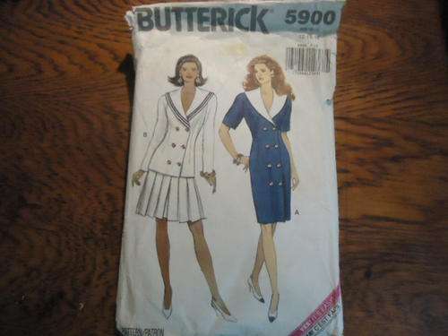 BUTTERICK  PATTERNS  5900 SIZES 12  + 14 + 16 - COMPLETE