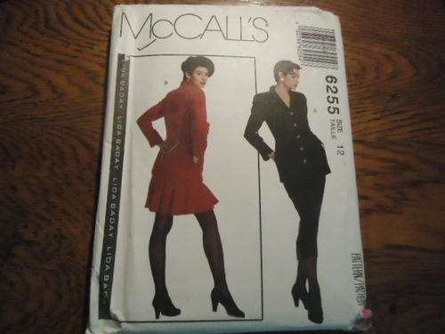 McCALL'S PATTERNS 6255- SIZE  12  - COMPLETE