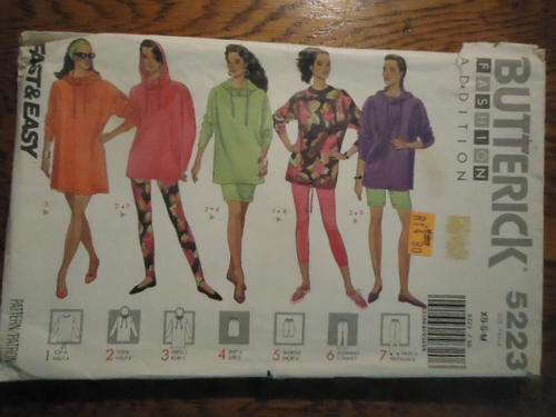 BUTTERICK PATTERNS 5223-  SIZES EXTRA SMALL, SMALL + MEDIUM - COMPLETE