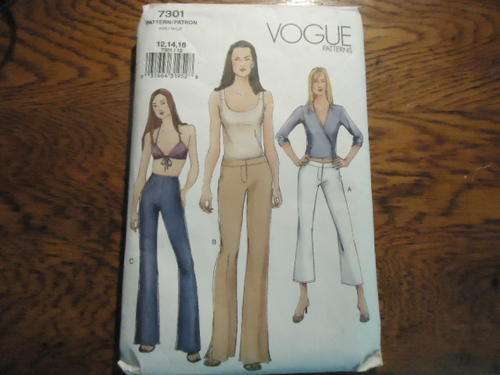 VOGUE PATTERNS 7301 - SIZES 12 + 14 + 16 - COMPLETE