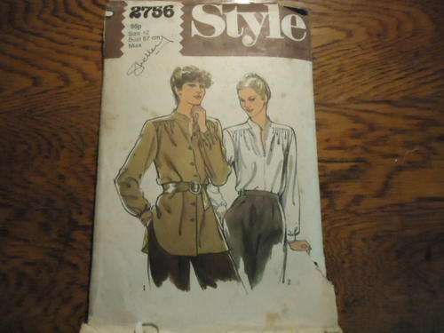 STYLE PATTERNS 2756 - MISS SIZE 12  BUST 87 CM- COMPLETE