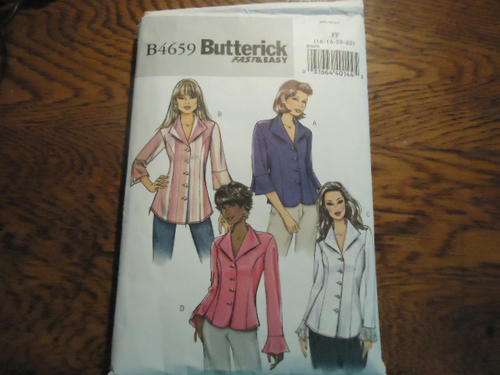 BUTTERICK PATTERNS B4659 -  SIZES  16 + 18 + 20 + 22 - COMPLETE