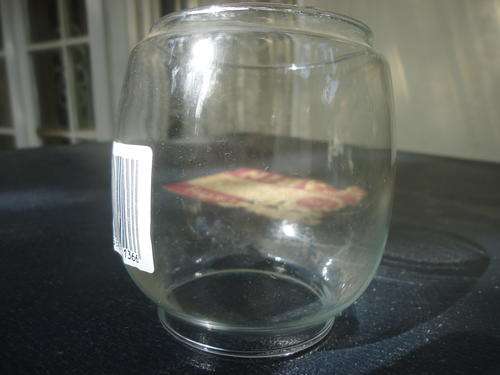 SMALL  GLASS FUNNEL FOR USE WITH A PARAFFIN LAMP OR A CANDLE COVER