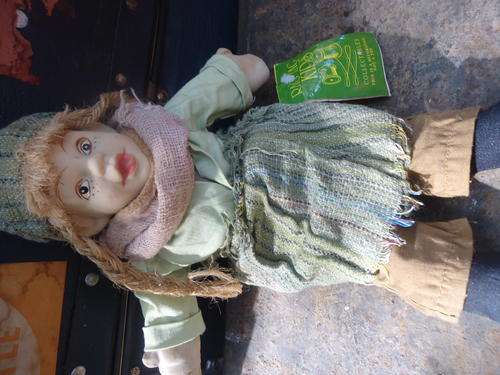 CUTE "RAG TAG" PORCELAIN DOLL IN EXCELLENT CONDITION