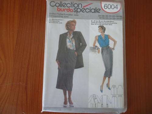 BURDA COLLECTION PATTERN 5975 SIZE 8 + 10 + 12+14 + 16 + 18+20 COMPLETE AND UNCUT SEALED PLASTIC