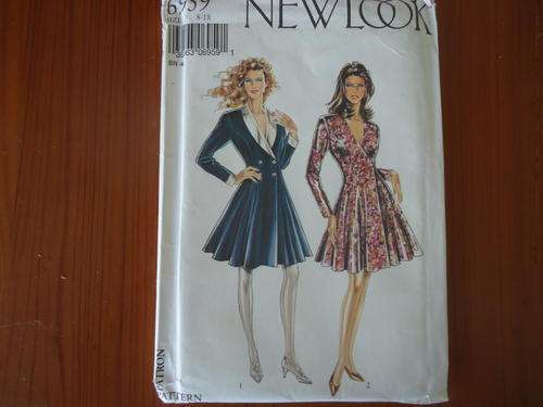 NEW LOOK PATTERNS 6959 - 6 SIZES IN ONE  8 - 18  COMPLETE AND UNCUT