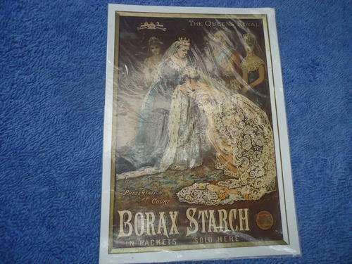LOVELY VINTAGE POSTCARD - BORAX STARCH - UNUSED