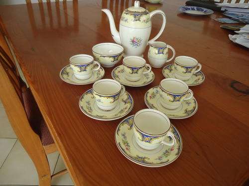 RARE COMPLETE "CHELSEA" BY BARRATT'S OF STAFFORDSHIRE - ENGLAND DEMI TASSE COFFEE SET - SEE PICTURES