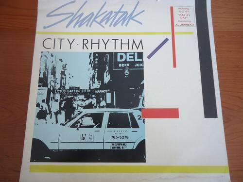 SHAKATAK FEATURING AL JARREAU - "CITY RHYTHM"1985 POLYDOR STEREO LP + LYRIC SHEET