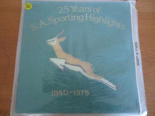 SABC 25 YEARS OF S.A. SPORTING HIGHLIGHTS- 1950 - 1975' - DOUBLE SABC gatefold RECORD SET + PLASTIC