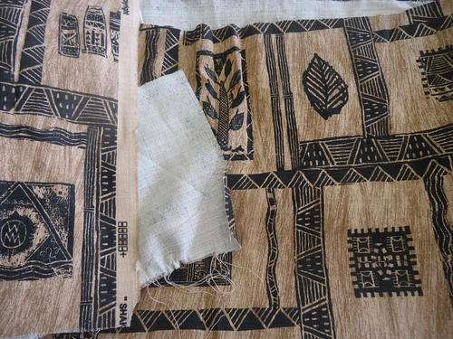 AFRICAN PRINT UPHOLSTERY CUSHION FABRIC SAMPLE 44 CM X 147 CM X 2 STITCHED PIECES