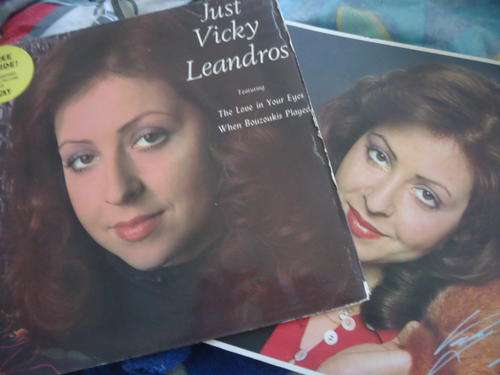 VICKY LEANDROS "JUST VICKY LEANDROS" 1973 PHILIPS STEREO GATE-FOLD LP + COLOUR AUTOGRAPHED PHOTO