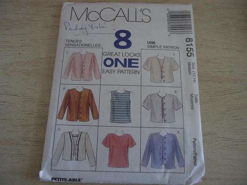 McCALL'S PATTERN  - 8155 SIZE MEDIUM 12 + 14 - COMPLETE