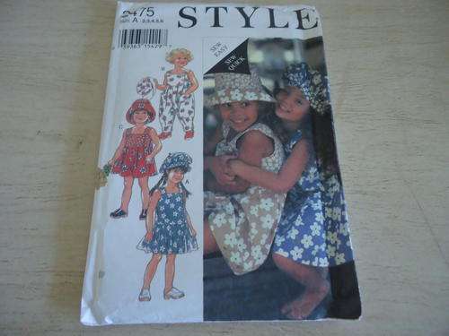 STYLE  PATTERNS 2475  CHILD SIZE A =2 + 3 + 4 + 5 + 6 COMPLETE