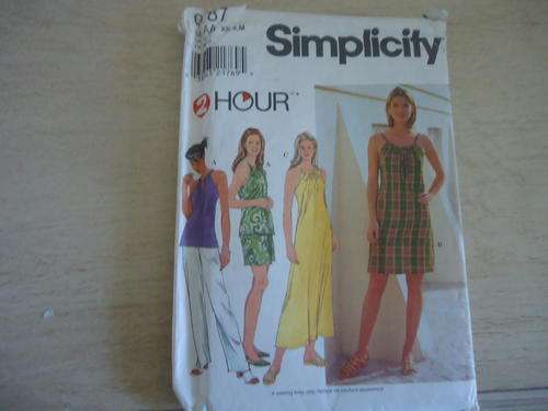 SIMPLICITY PATTERNS 8187SIZE AA = 1XSMALL + SMALL + MEDIUM COMPLETE AND UNCUT