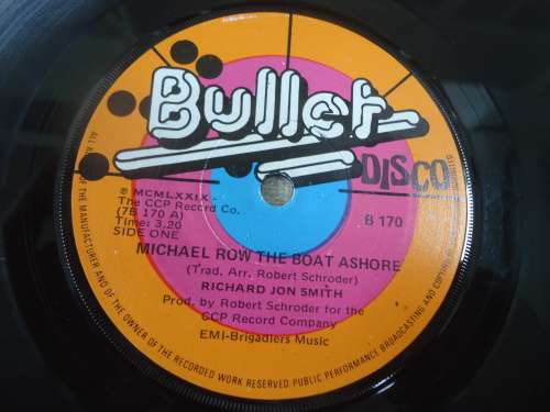 PICTURE SLEEVE RICHARD JON SMITH "MICHAEL ROW THE BOAT ASHORE B/W CONVERSATION" 1979 BULLET 7 SINGLE