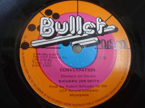 PICTURE SLEEVE RICHARD JON SMITH "MICHAEL ROW THE BOAT ASHORE B/W CONVERSATION" 1979 BULLET 7 SINGLE