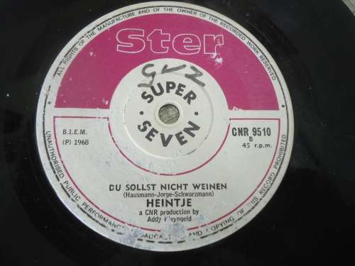 HEINTJE PIC SINGLE AND 3 SINGLES SEE LISTING FOR TITLES AND PICTURES-  4 SEVEN SINGLES - M