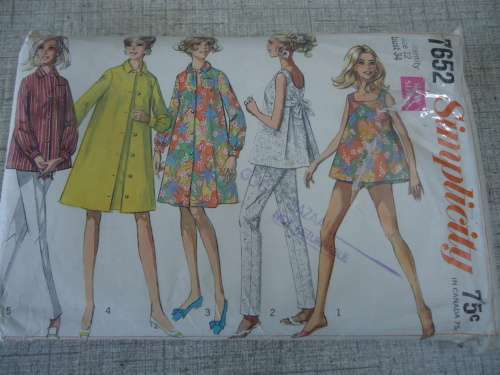 SIMPLICITY PATTERNS 7652  MATERNITY SIZE 12 BUST 34" COMPLETE