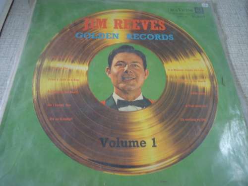 JIM REEVES GOLDEN RECORDS VOLUME 1- RCA LONG PLAY  LP + PLASTIC COVER