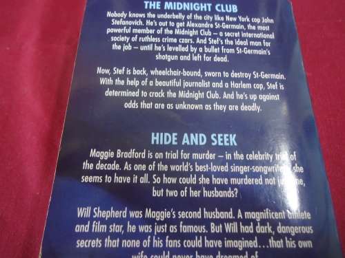 2 BOOKS IN 1 = "THE MIDNIGHT CLUB AND HIDE AND SEEK" JOHN PATTERSON  - SMALL SOFT COVER