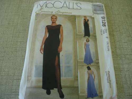 McCALL'S PATTERNS 9128 SIZE F = 16 + 18 + 20 COMPLETE & UNCUT