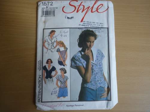 STYLE PATTERNS 1572  SIZE K =  8 + 10 + 12 - COMPLETE