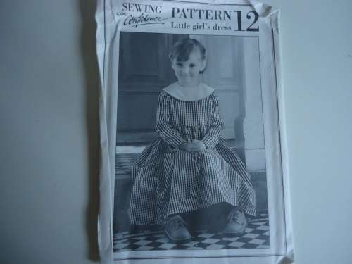 SEWING WITH CONFIDENCE PATTERN 12 -  LITTLE GIRL'S DRESS  SIZE 6 MONTHS - 4 YEARS -  UNCUT