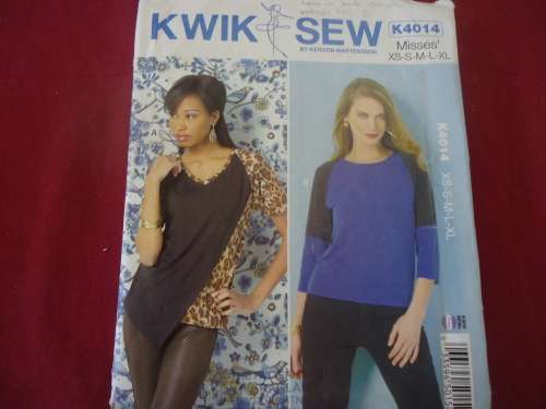 KWIK SEW PATTERNS K40143  SIZES XSMALL, SMALL+MEDIUM+LARGE + XLARGE - COMPLETE