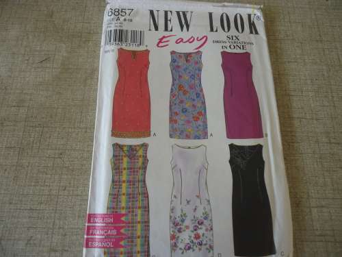 NEW LOOK PATTERNS 6857  6 SIZES IN ONE  8 - 18  COMPLETE & UNCUT