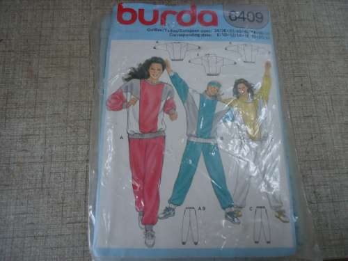 BURDA PATTERNS 6409 SIZES  8/10 + 12/14 + 16/18 + 20/40  COMPLETE