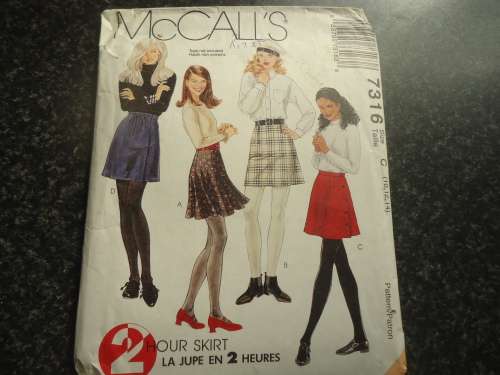 McCALL'S PATTERNS 7316 SIZE C = 10 + 12 + 14 - COMPLETE