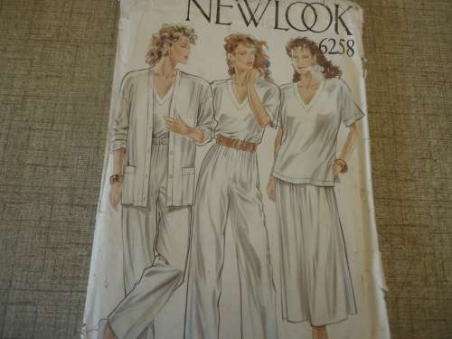 NEW LOOK PATTERNS 6258  SIZES A = 8 - 18 -  SIX SIZES IN ONE - COMPLETE