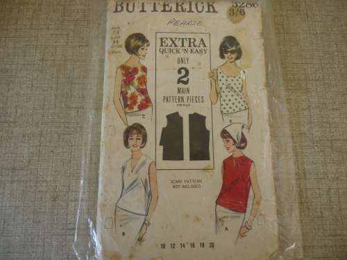 VINTAGE BUTTERICK  PATTERN 3286 SIZE 14 BUST 34" COMPLETE