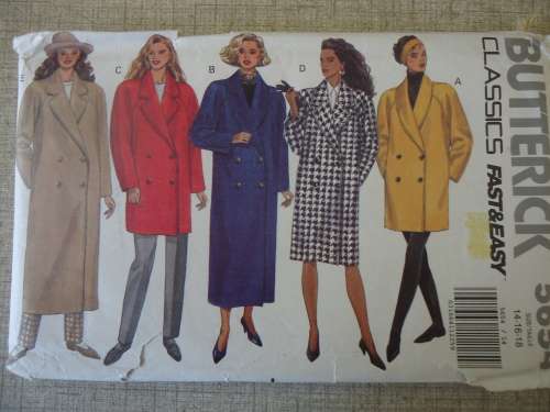 BUTTERICK  PATTERN 5654 SIZES 14 + 16+ 18  Complete