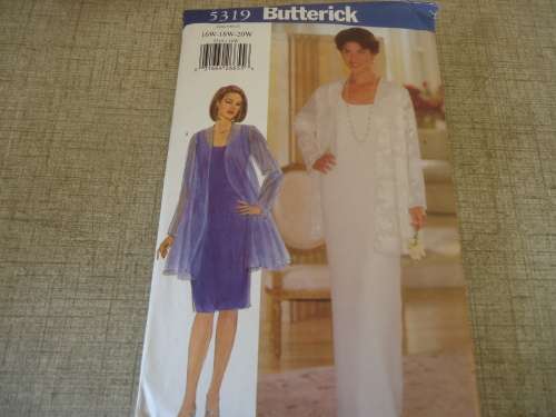 BUTTERICK  PATTERN 5319  - SIZE 16W + 18 W + 20W  Complete