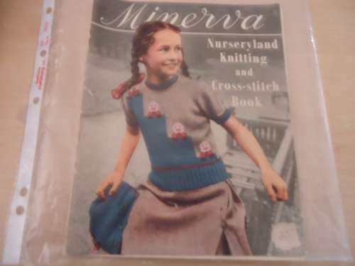 MINERVA  -  NURSERYLAND KNITTING & CROSS STITCH BOOK - 28 PAGES A 5 SIZE