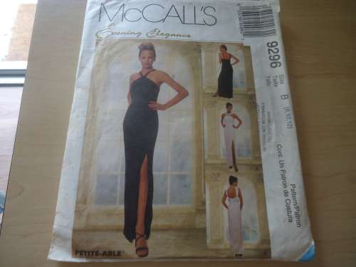 McCALL'S PATTERN 9296  SIZE B = 8 + 10 + 12  COMPLETE