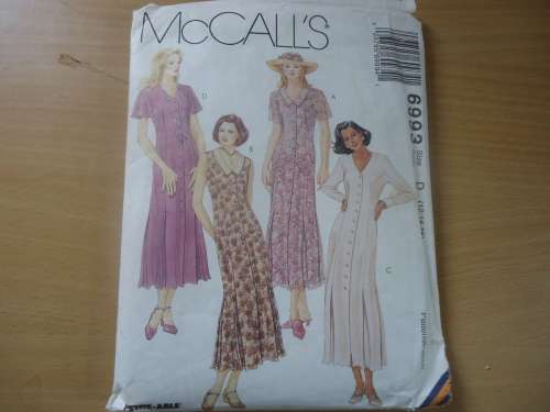 McCALL'S PATTERN - 6993 -SIZE D 12 + 14 + 16 COMPLETE