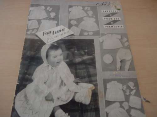 FONTANA KNITTING BOOK # 75 - LAYETTES, PRAM SET, PRAM COVER