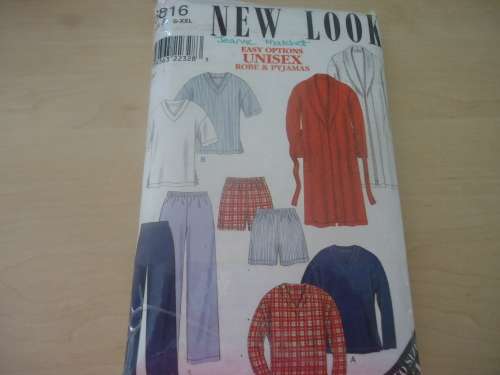 NEW LOOK PATTERNS 6816 -5 SIZES IN ONE  SMALL, MEDIUM, LARGE, EXTRA LARGE, DBL EXTRA LARGE  COMPLETE