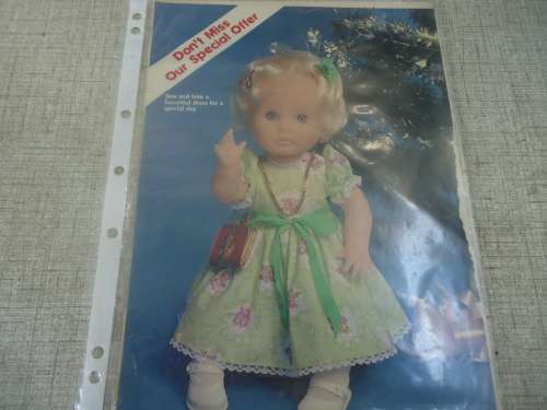 FIRST LOVE DOLL SEWING PATTERN - BEAUTIFUL DRESS  + PATTERN