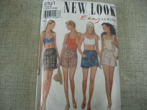 NEW LOOK PATTERNS 6231 - 6 SIZES IN ONE SKIRT, & SHORTS 6 - 16 -COMPLETE