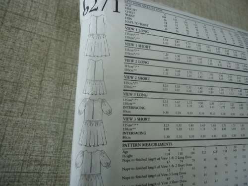 NEW LOOK PATTERNS 6271-9 SIZES IN ONE-GIRLS DRESS - SIZES 4 - 12 YEARS -COMPLETE