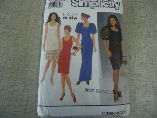 SIMPLICITY PATTERNS  EVENING WEAR 7001  SIZE N5 10 - 18 COMPLETE