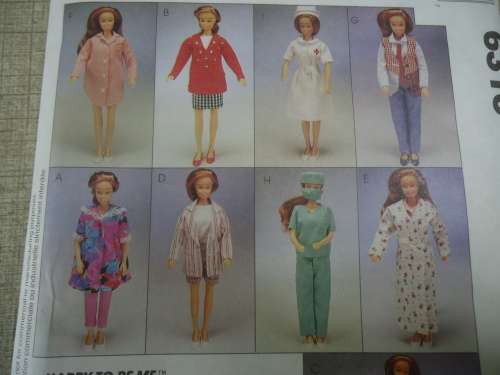McCALL'S CRAFTS PATTERNS 6316  BARBIE DOLL OUTFITS  - COMPLETE